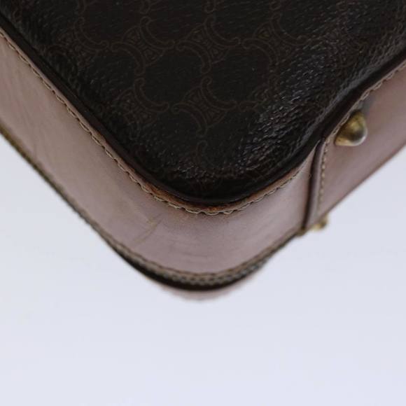 CELINE Macadam Canvas Hand Bag PVC 2way Brown Auth 66506 - Picture 11 of 16
